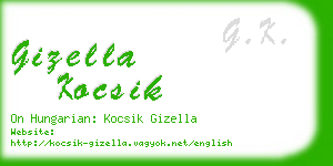 gizella kocsik business card